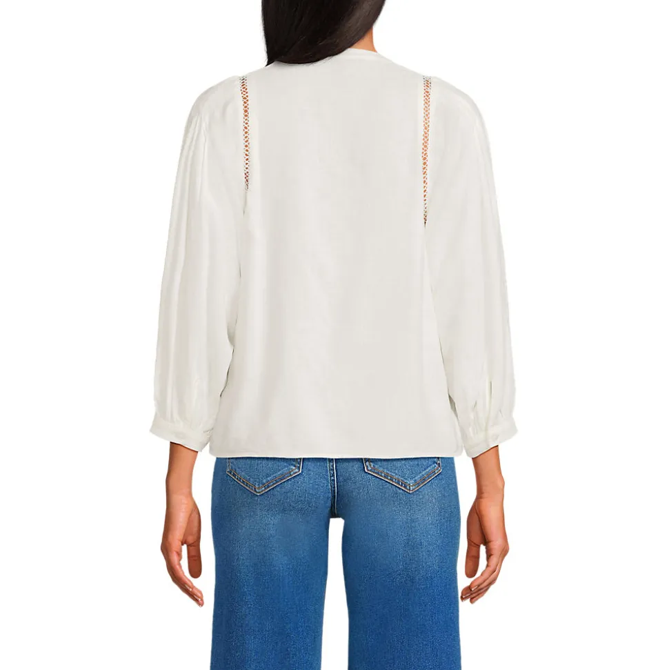 Bluse im Leinenmix für Damen