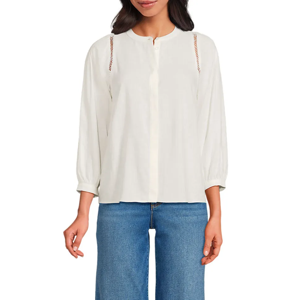 Bluse im Leinenmix für Damen