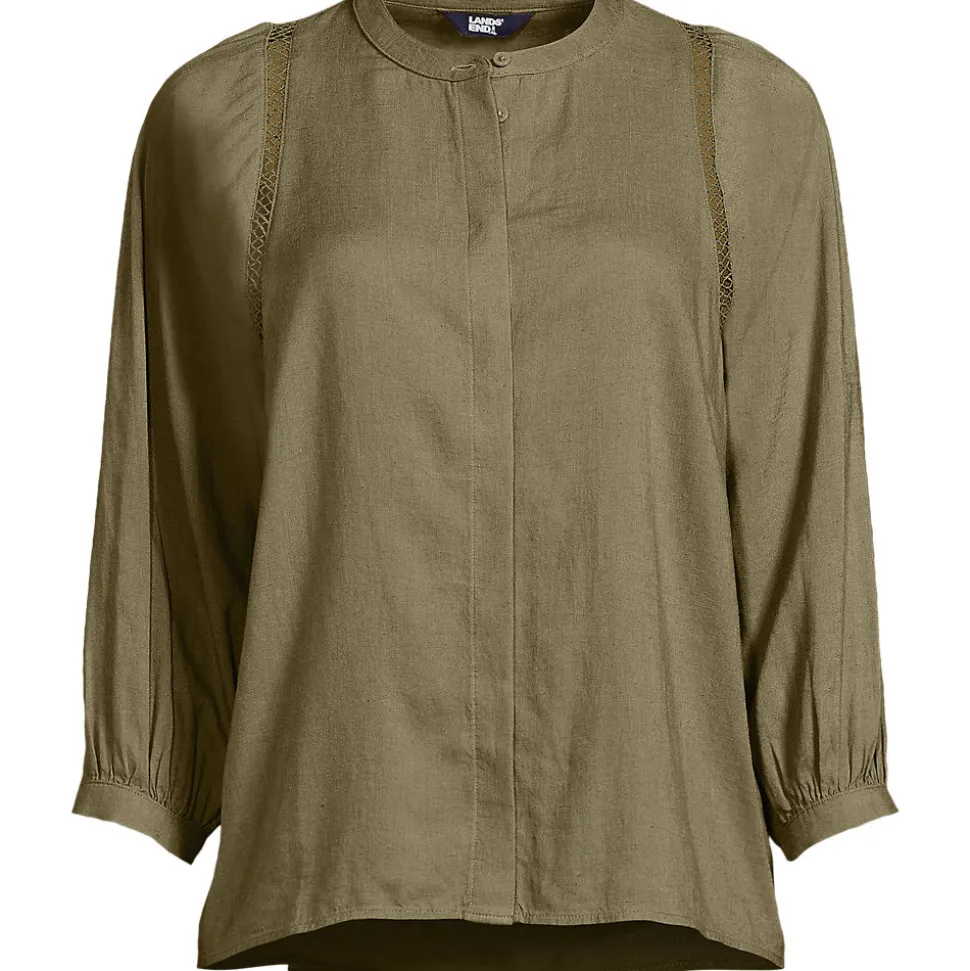 Bluse im Leinenmix für Damen