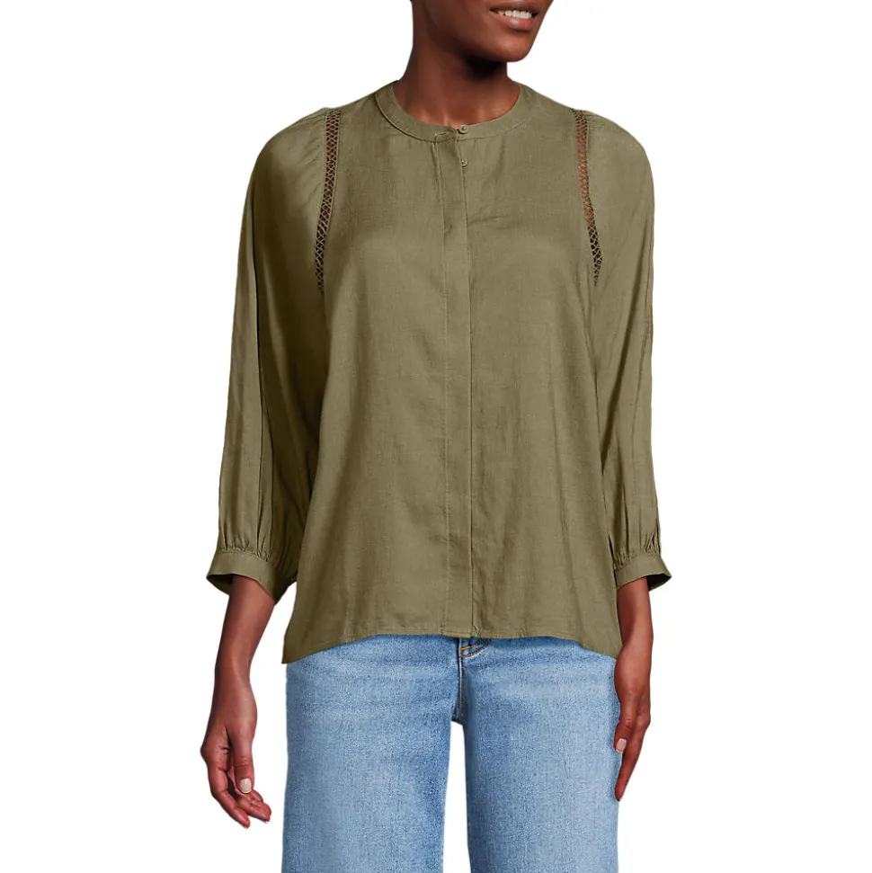 Bluse im Leinenmix für Damen
