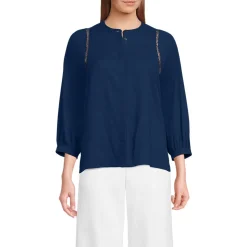 Bluse im Leinenmix für Damen