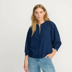 Bluse im Leinenmix für Damen