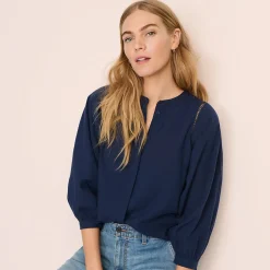 Bluse im Leinenmix für Damen