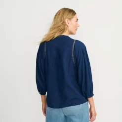 Bluse im Leinenmix für Damen