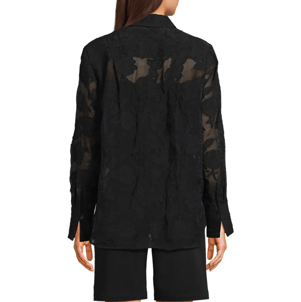 Bluse mit floraler Bestickung für Damen