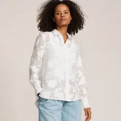 Bluse mit floraler Bestickung für Damen