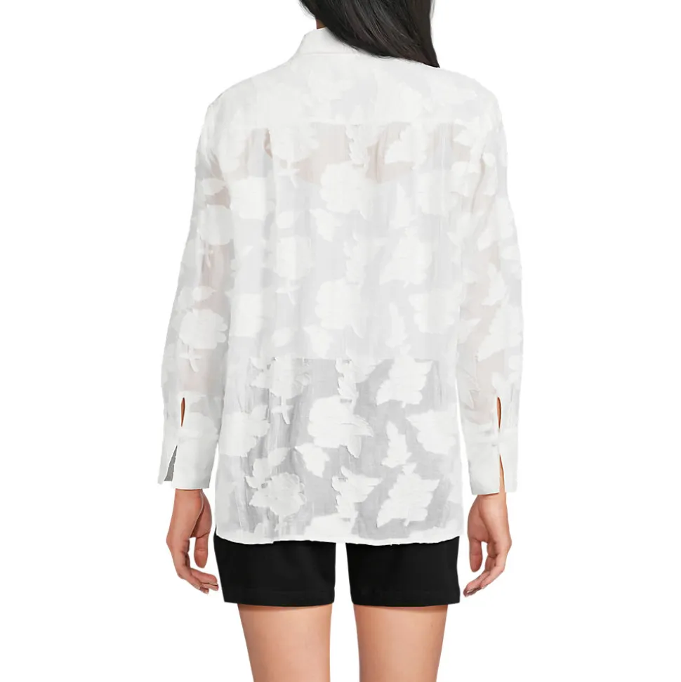 Bluse mit floraler Bestickung für Damen