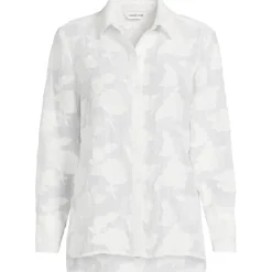 Bluse mit floraler Bestickung für Damen
