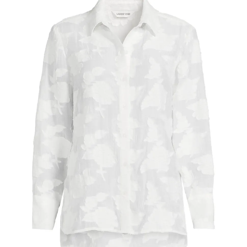 Bluse mit floraler Bestickung für Damen
