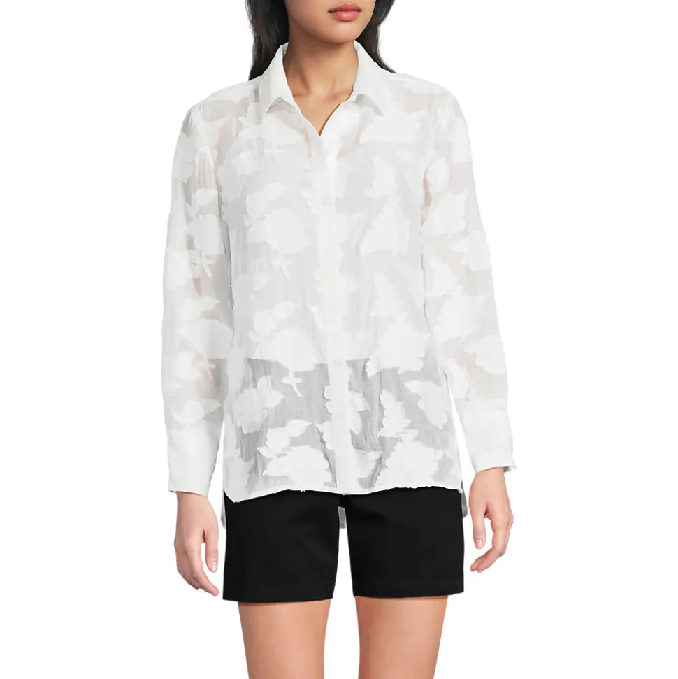 Bluse mit floraler Bestickung für Damen