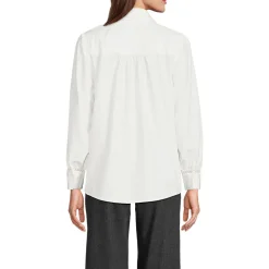 Bluse mit Häkelborte aus Baumwolle für Damen