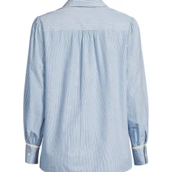 Bluse mit Häkelborte aus Baumwolle für Damen