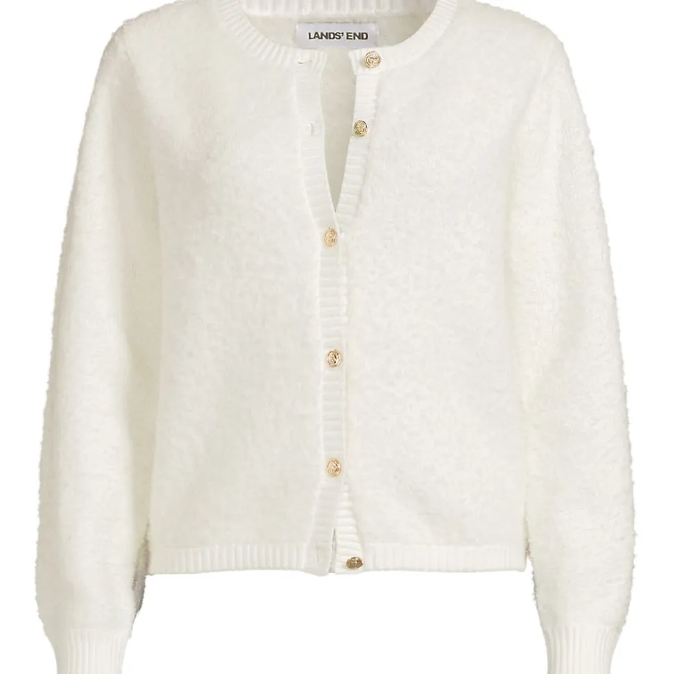Bouclé-Cardigan mit goldfarbenen Knöpfen für Damen