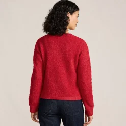 Bouclé-Cardigan mit goldfarbenen Knöpfen für Damen
