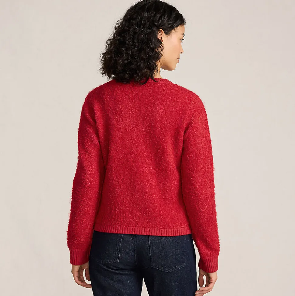 Bouclé-Cardigan mit goldfarbenen Knöpfen für Damen