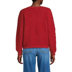 Bouclé-Cardigan mit goldfarbenen Knöpfen für Damen