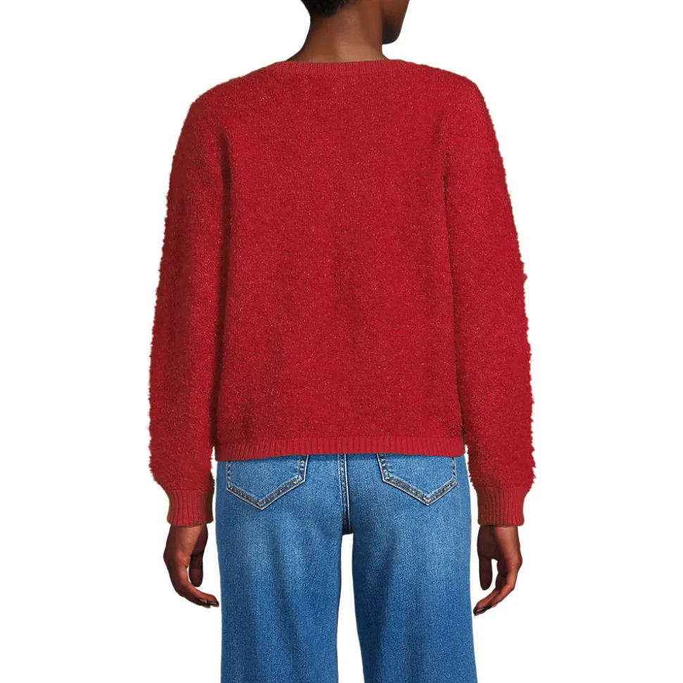 Bouclé-Cardigan mit goldfarbenen Knöpfen für Damen