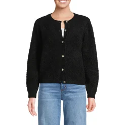 Bouclé-Cardigan mit goldfarbenen Knöpfen für Damen