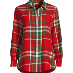 Boyfriend-Bluse aus Flanell