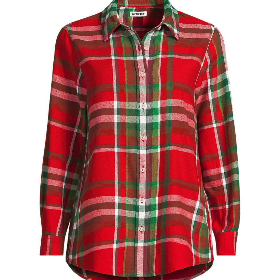 Boyfriend-Bluse aus Flanell