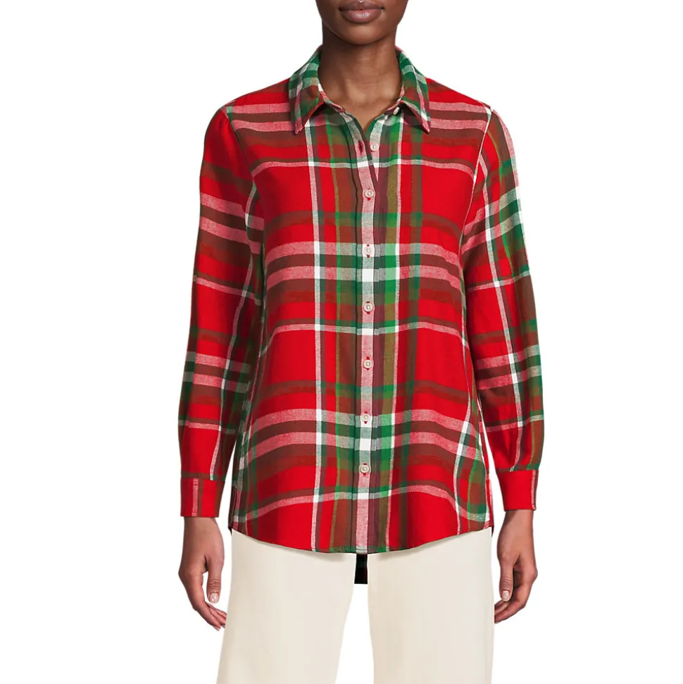 Boyfriend-Bluse aus Flanell