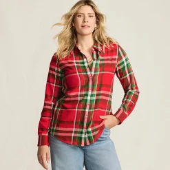 Boyfriend-Bluse aus Flanell