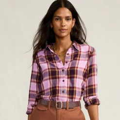 Boyfriend-Bluse aus Flanell