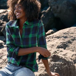 Boyfriend-Bluse aus Flanell
