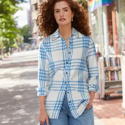 Boyfriend-Bluse aus Flanell