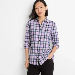 Boyfriend-Bluse aus Flanell