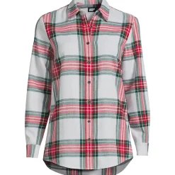 Boyfriend-Bluse aus Flanell