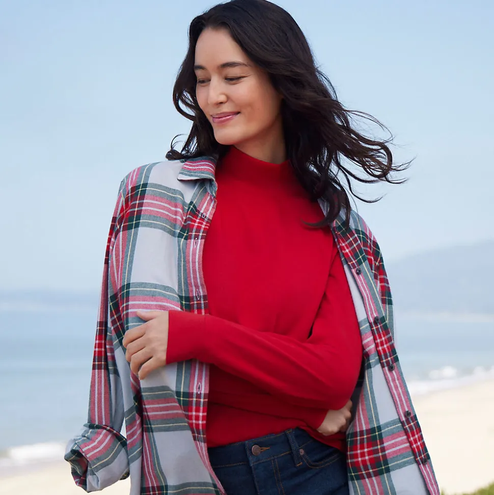 Boyfriend-Bluse aus Flanell