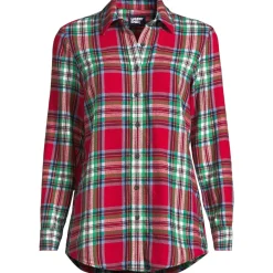 Boyfriend-Bluse aus Flanell