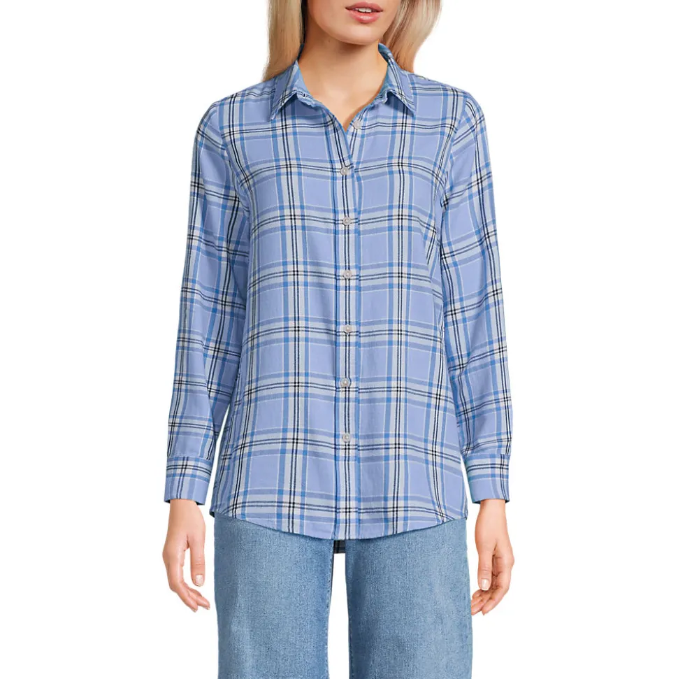 Boyfriend-Bluse aus Flanell
