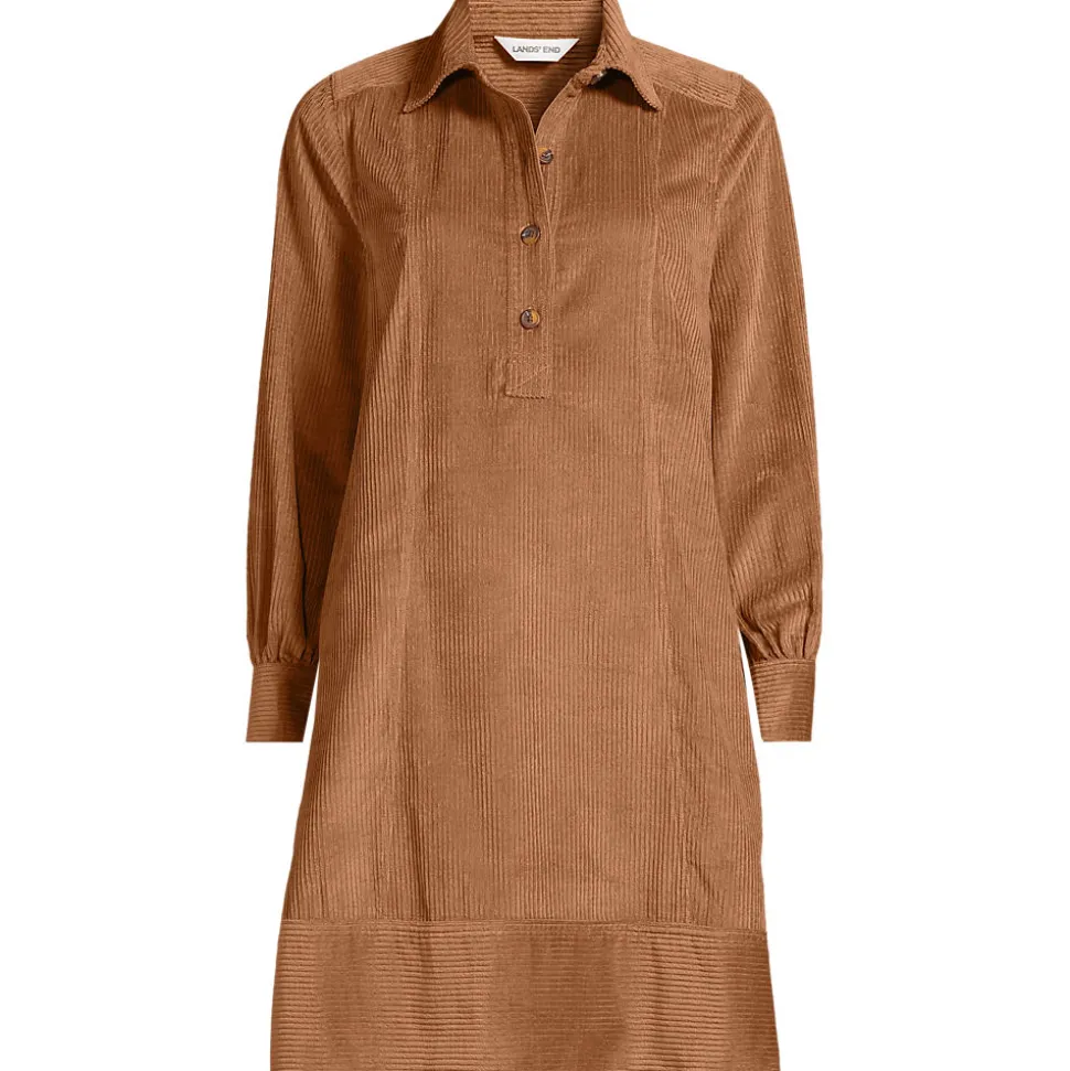 Breitcord-Hemdkleid für Damen