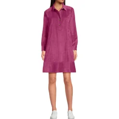 Breitcord-Hemdkleid für Damen