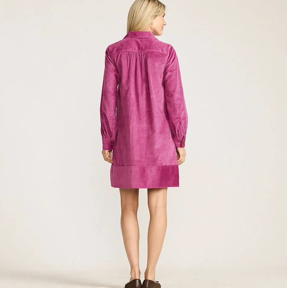 Breitcord-Hemdkleid für Damen