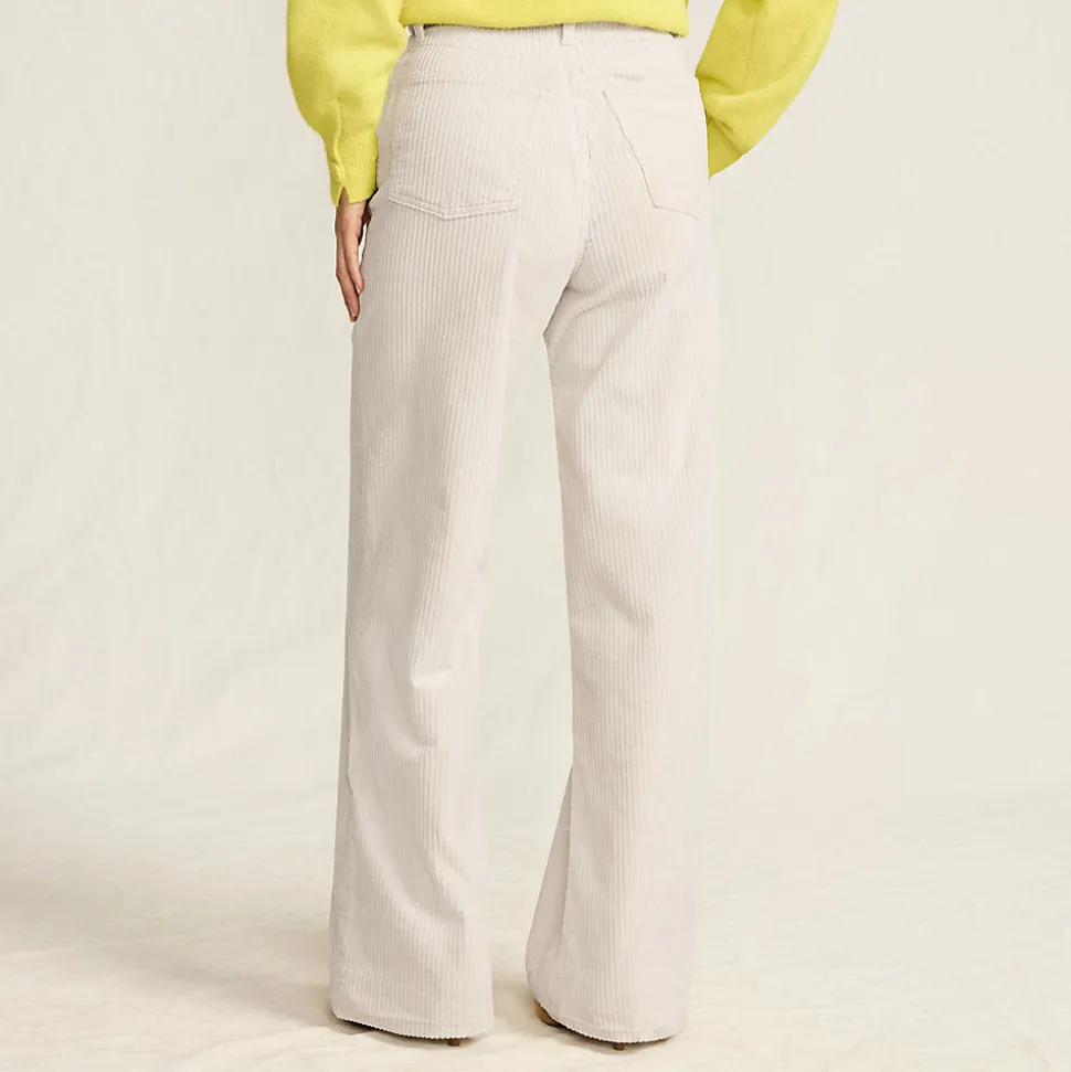 Breitcord-Hose High Waist mit weitem Bein für Damen