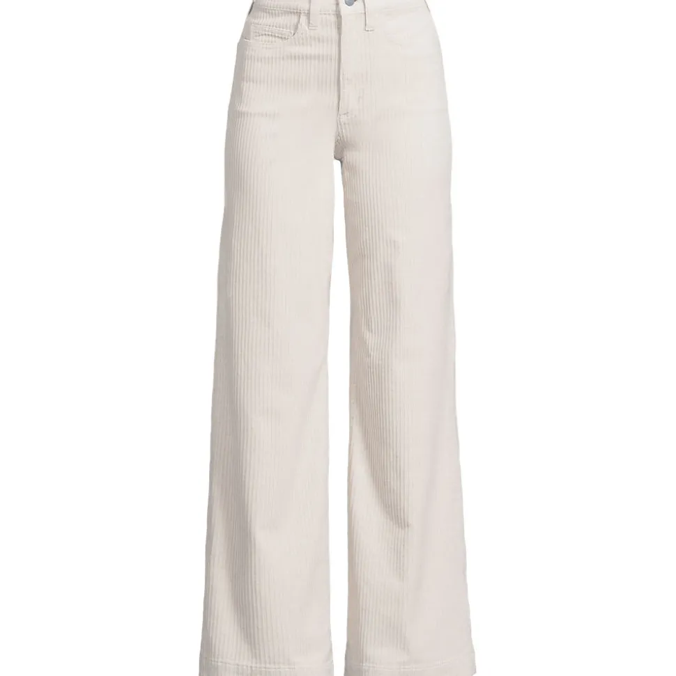 Breitcord-Hose High Waist mit weitem Bein für Damen