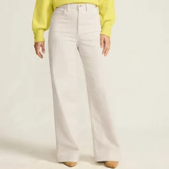Breitcord-Hose High Waist mit weitem Bein für Damen