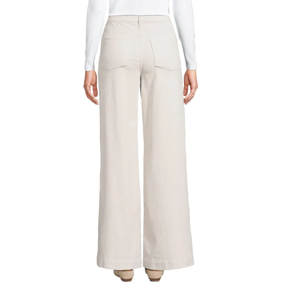 Breitcord-Hose High Waist mit weitem Bein für Damen