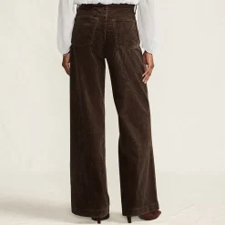 Breitcord-Hose High Waist mit weitem Bein für Damen