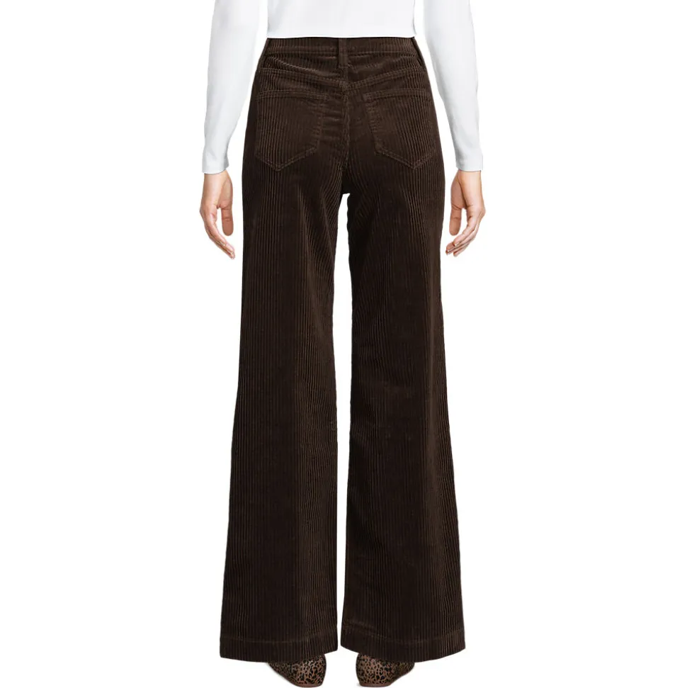 Breitcord-Hose High Waist mit weitem Bein für Damen