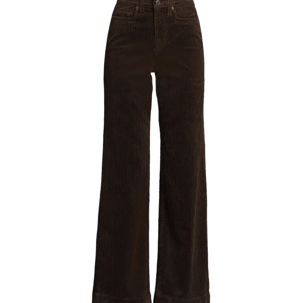 Breitcord-Hose High Waist mit weitem Bein für Damen