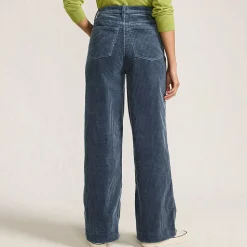Breitcord-Hose High Waist mit weitem Bein für Damen