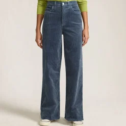 Breitcord-Hose High Waist mit weitem Bein für Damen
