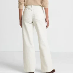Breitcord-Hose High Waist mit weitem Bein für Damen