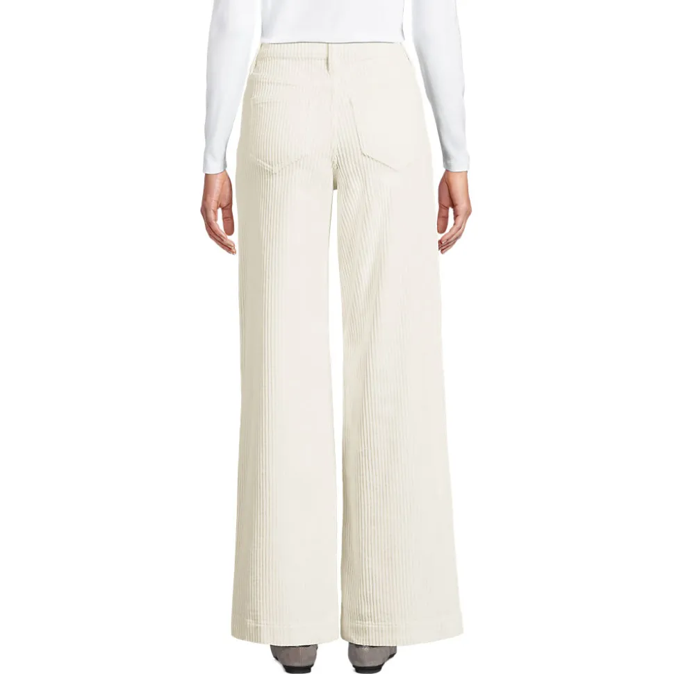 Breitcord-Hose High Waist mit weitem Bein für Damen