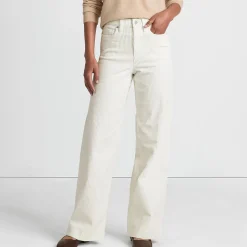Breitcord-Hose High Waist mit weitem Bein für Damen