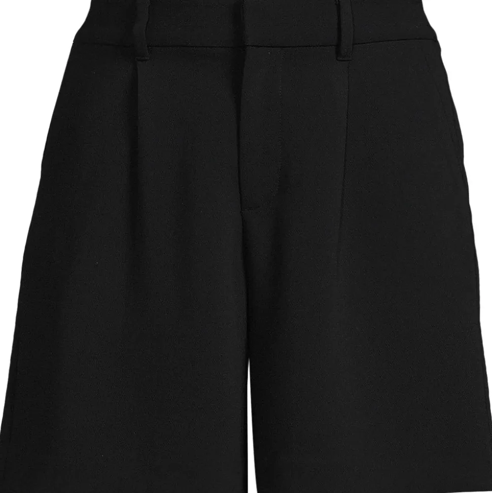 Bundfalten-Shorts aus Crêpe 18 cm für Damen